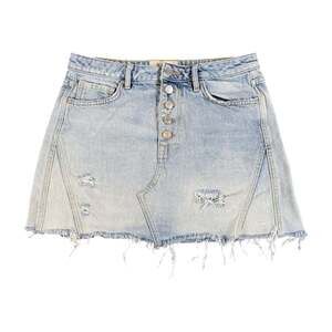 We The Free Women’s Distressed Light Wash Denim Jean Short Skirt Size 29